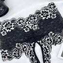 Panties de Encaje Sexy para Mujer con Entrepierna Abierta, Pieza Individual