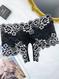 Panties de Encaje Sexy para Mujer con Entrepierna Abierta, Pieza Individual