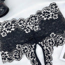 Panties de Encaje Sexy para Mujer con Entrepierna Abierta, Pieza Individual