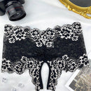 Panties de Encaje Sexy para Mujer con Entrepierna Abierta, Pieza Individual