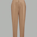 Clasi Pantalones largos y conicos casuales para mujer con botones decorativos