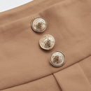 Clasi Pantalones largos y conicos casuales para mujer con botones decorativos
