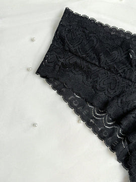 Ropa interior sexy solida con decoracion de lazo de encaje