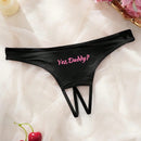 Tanga sexy e imprseionante para mujer con estampado, entrepierna abierta y personalidad en ropa interior