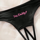 Tanga sexy e imprseionante para mujer con estampado, entrepierna abierta y personalidad en ropa interior