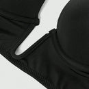 DesireSculpt Sencillo, comodo y sexy sujetador de mujer con escote en V profundo, de una sola pieza
