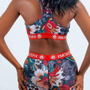 Conjunto deportivo para mujeres transpirable y adelgazante con shorts de espalda hermosa