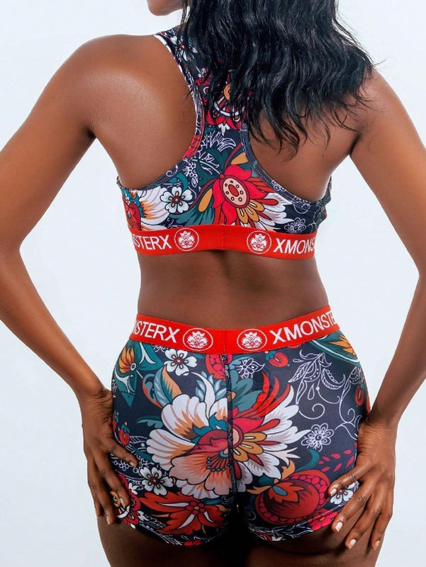 Conjunto deportivo para mujeres transpirable y adelgazante con shorts de espalda hermosa