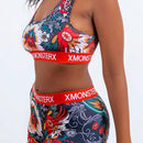 Conjunto deportivo para mujeres transpirable y adelgazante con shorts de espalda hermosa