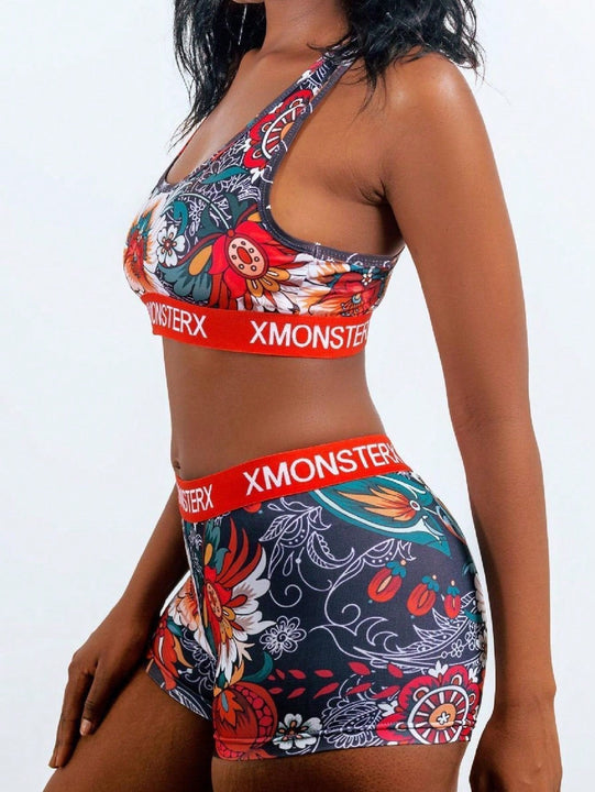 Conjunto deportivo para mujeres transpirable y adelgazante con shorts de espalda hermosa