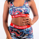 Conjunto de ropa interior femenina transpirable Nuevo, conjunto deportivo para adultos de pantalones cortos de belleza adelgazante con espalda deportiva