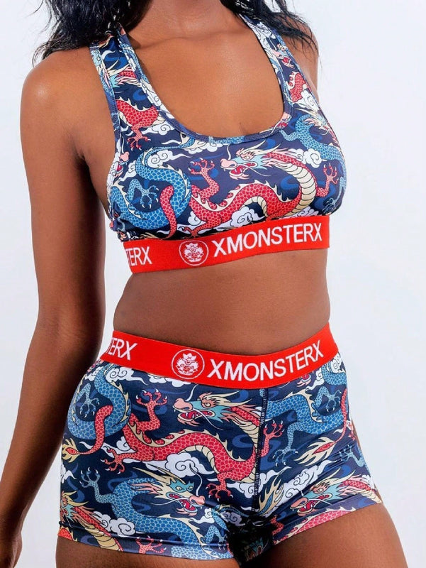 Conjunto de ropa interior femenina transpirable Nuevo, conjunto deportivo para adultos de pantalones cortos de belleza adelgazante con espalda deportiva