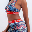 Conjunto de ropa interior femenina transpirable Nuevo, conjunto deportivo para adultos de pantalones cortos de belleza adelgazante con espalda deportiva