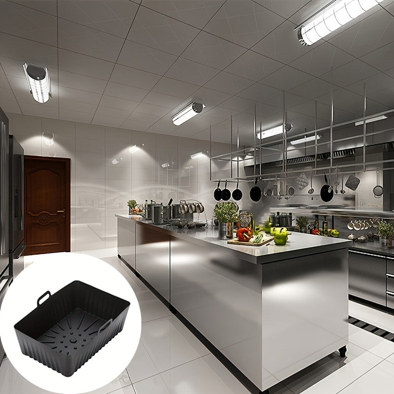 1 pieza de Forros de Silicona para Freidora de Aire Reutilizables y Antiadherentes para Cocinar, Freír, Asar - Accesorios Resistentes al Calor de Fácil Limpieza