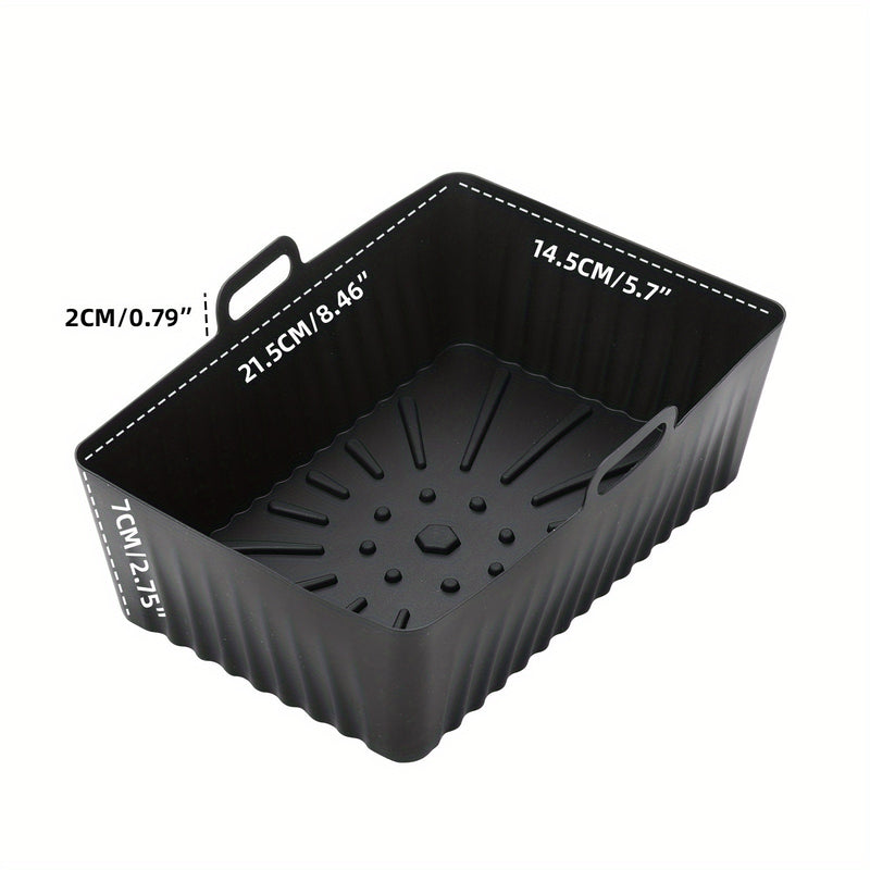 1 pieza de Forros de Silicona para Freidora de Aire Reutilizables y Antiadherentes para Cocinar, Freír, Asar - Accesorios Resistentes al Calor de Fácil Limpieza