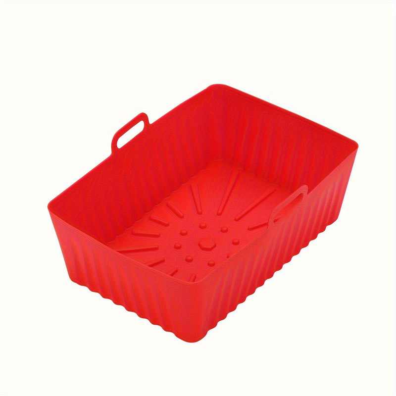 1 pieza de Forros de Silicona para Freidora de Aire Reutilizables y Antiadherentes para Cocinar, Freír, Asar - Accesorios Resistentes al Calor de Fácil Limpieza