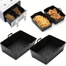 1 pieza de Forros de Silicona para Freidora de Aire Reutilizables y Antiadherentes para Cocinar, Freír, Asar - Accesorios Resistentes al Calor de Fácil Limpieza