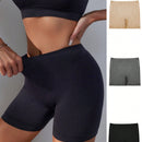 paquete de 3 calzones deportivos cuadrados para mujeres sin costuras, unicolor y de pierna larga