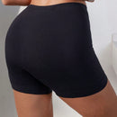 paquete de 3 calzones deportivos cuadrados para mujeres sin costuras, unicolor y de pierna larga