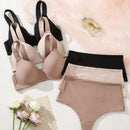 Conjunto basico de 3 sujetadores push-up sin costuras con correas anchas comodas y suaves para uso casual