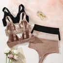Conjunto basico de 3 sujetadores push-up sin costuras con correas anchas comodas y suaves para uso casual