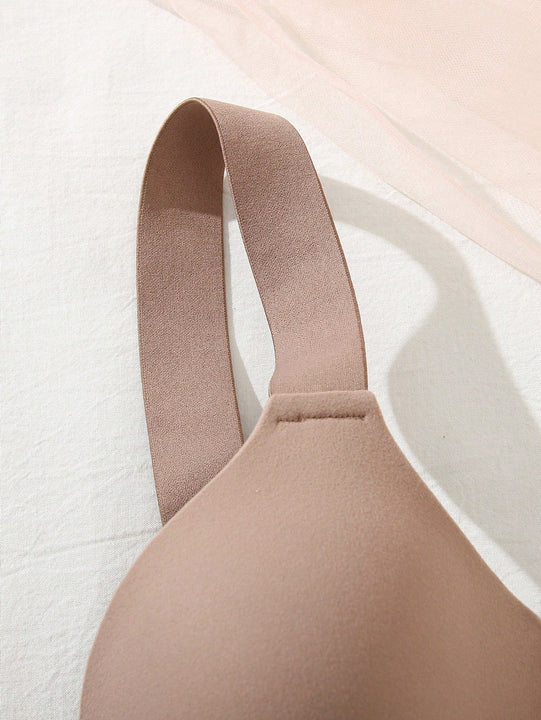 Conjunto basico de 3 sujetadores push-up sin costuras con correas anchas comodas y suaves para uso casual