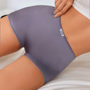 Ropa interior comoda de mujer con calzones estilo short con parche de letra