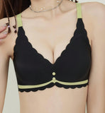 Linda y acogedora sujetador suave Jelly Bar para ninas con soporte sin costuras y push-up en tamano estandar, pieza unica