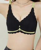 Linda y acogedora sujetador suave Jelly Bar para ninas con soporte sin costuras y push-up en tamano estandar, pieza unica