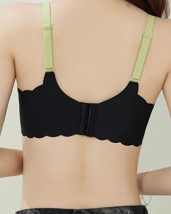 Linda y acogedora sujetador suave Jelly Bar para ninas con soporte sin costuras y push-up en tamano estandar, pieza unica