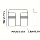Soporte de carga de teléfono de pared de plástico de 1pc, estante adhesivo para organización del hogar, estantería de almacenamiento multifuncional para dormitorio y oficina, no se incluye tubería de metal, estantes