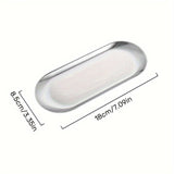 Bandeja de tocador de latón, 1 pieza - Organizador ovalado para joyería y cosméticos sin electricidad, almacenamiento de perfumes y maquillaje, elegante soporte para esponjas y jabones, accesorio para baño y decoración del hogar
