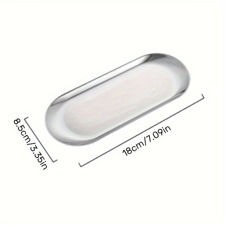 Bandeja de tocador de latón, 1 pieza - Organizador ovalado para joyería y cosméticos sin electricidad, almacenamiento de perfumes y maquillaje, elegante soporte para esponjas y jabones, accesorio para baño y decoración del hogar