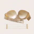 1 pieza Solido Sujetador push up con aros, con 1 correa de sujetador