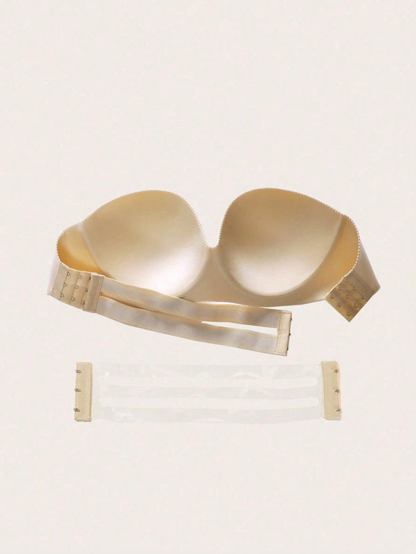 1 pieza Solido Sujetador push up con aros, con 1 correa de sujetador