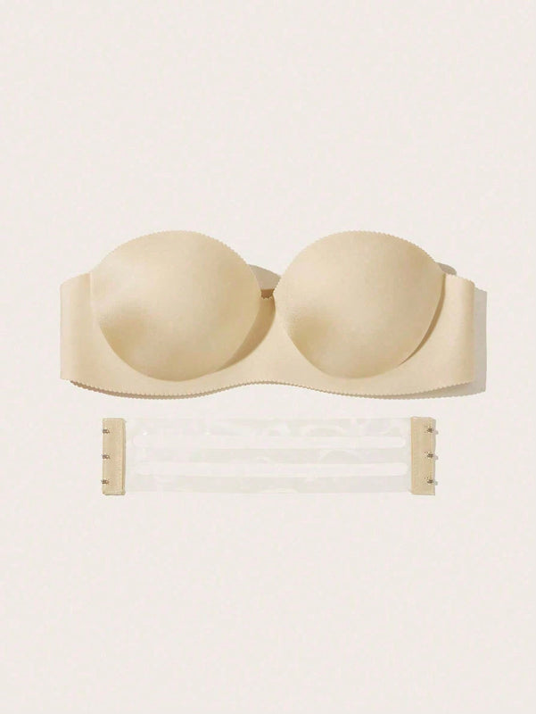 1 pieza Solido Sujetador push up con aros, con 1 correa de sujetador