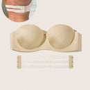 1 pieza Solido Sujetador push up con aros, con 1 correa de sujetador