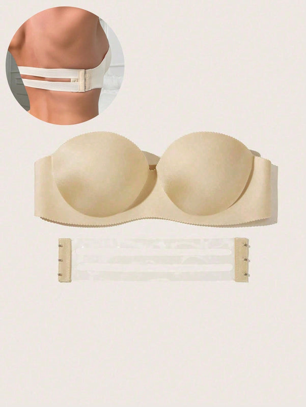 1 pieza Solido Sujetador push up con aros, con 1 correa de sujetador
