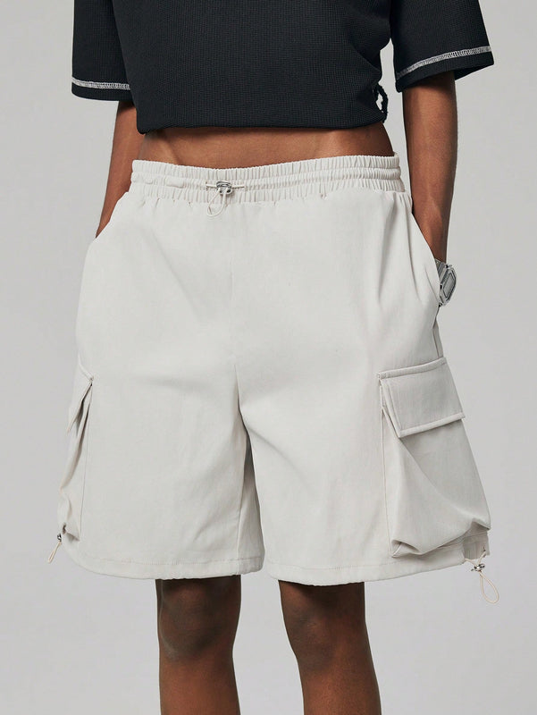 Coolane Shorts utilitarios de corte recto, estilo de novio, genero neutral, primavera y verano, versatiles, longitud hasta la rodilla