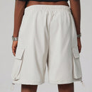 Coolane Shorts utilitarios de corte recto, estilo de novio, genero neutral, primavera y verano, versatiles, longitud hasta la rodilla