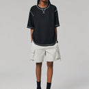 Coolane Shorts utilitarios de corte recto, estilo de novio, genero neutral, primavera y verano, versatiles, longitud hasta la rodilla