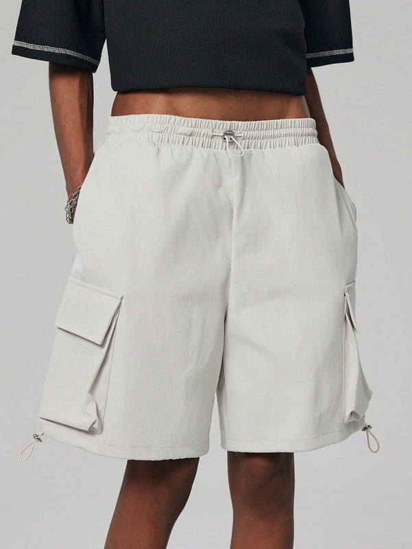 Coolane Shorts utilitarios de corte recto, estilo de novio, genero neutral, primavera y verano, versatiles, longitud hasta la rodilla