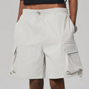 Coolane Shorts utilitarios de corte recto, estilo de novio, genero neutral, primavera y verano, versatiles, longitud hasta la rodilla
