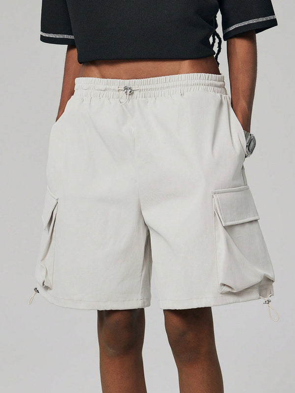 Coolane Shorts utilitarios de corte recto, estilo de novio, genero neutral, primavera y verano, versatiles, longitud hasta la rodilla