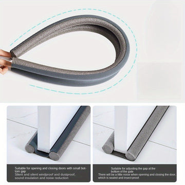 Sello de puerta flexible para ahorrar energía: reduce ruido, bloquea plagas, tira de aislamiento fácil de instalar - 93cm/36.61in