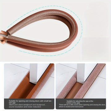 Sello de puerta flexible para ahorrar energía: reduce ruido, bloquea plagas, tira de aislamiento fácil de instalar - 93cm/36.61in