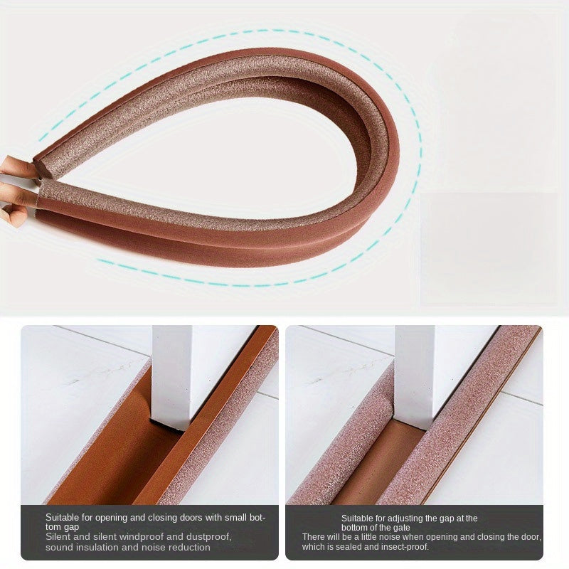 Sello de puerta flexible para ahorrar energía: reduce ruido, bloquea plagas, tira de aislamiento fácil de instalar - 93cm/36.61in