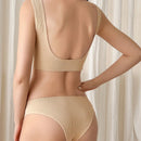 DAZY Conjunto de cami de ocio con tejido de punto acanalado y sin cables para una espalda hermosa