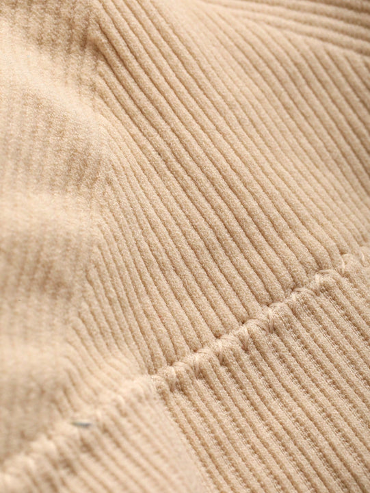 DAZY Conjunto de cami de ocio con tejido de punto acanalado y sin cables para una espalda hermosa