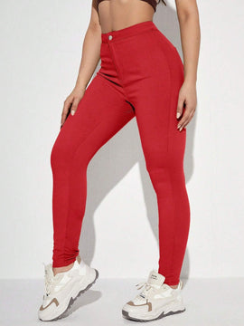 EZwear Pantalones largos de moda de unicolor para mujer, ajustados y elegantes, para ocasiones casuales